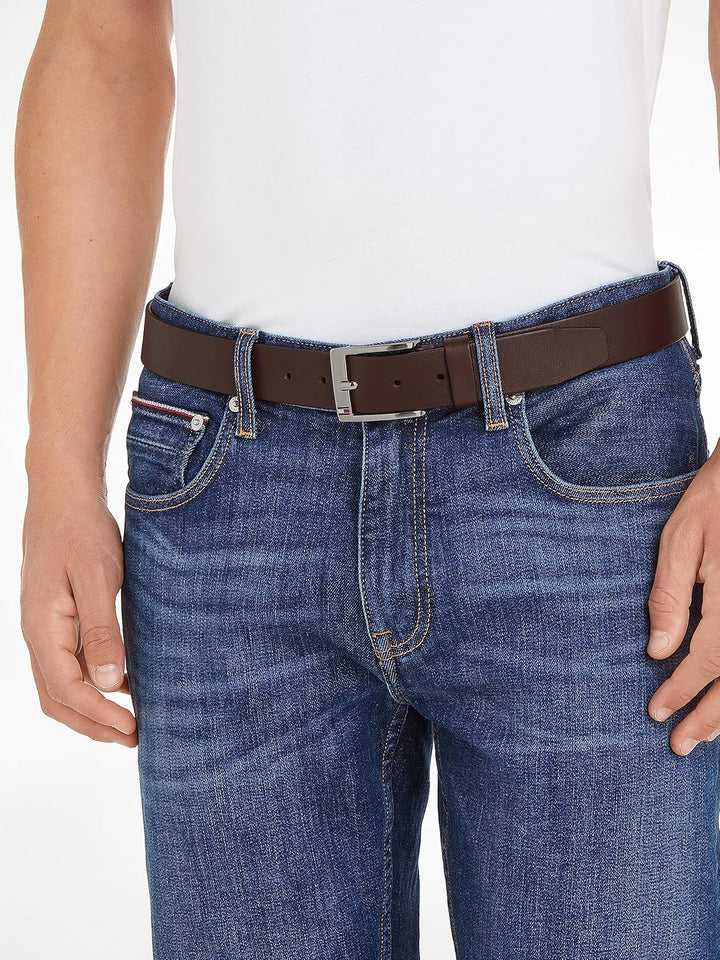 Tommy Hilfiger Herren Gürtel New Aly Belt Ledergürtel 80 Braun (Testa Di Moro), 80 Braun (Testa Di M