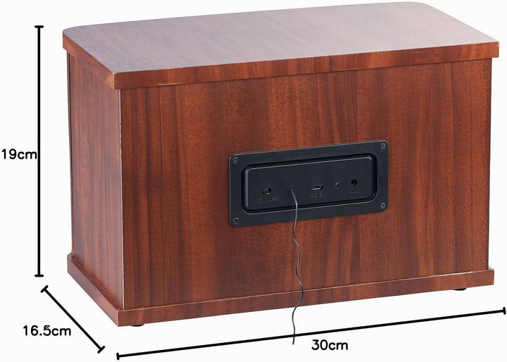 auvisio Nostalgie Radio: Nostalgisches Stereo-FM-Radio 12W, Holz, Akku, Bluetooth, USB Ladeport (Rad
