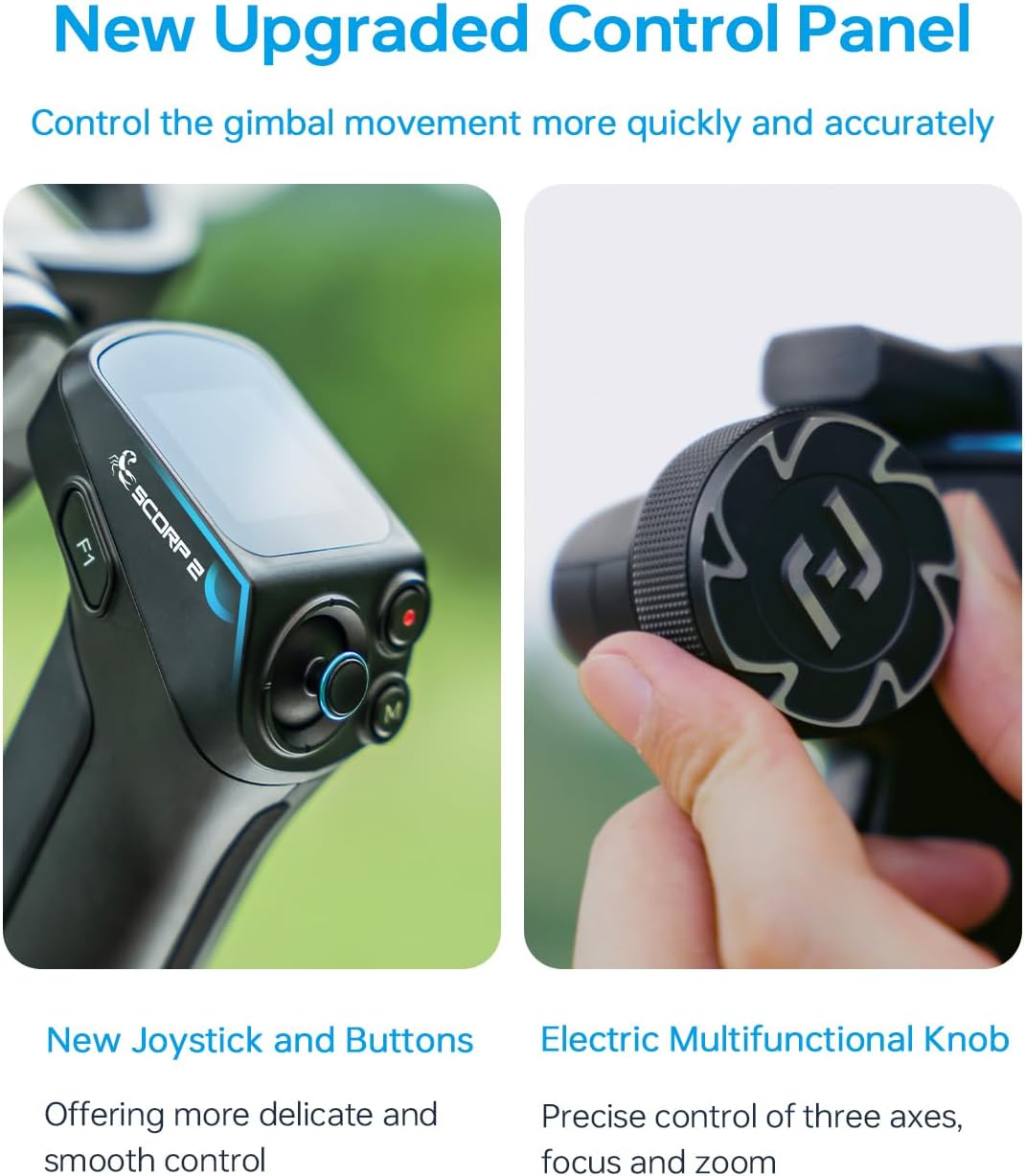 Feiyu SCORP 2 [Offiziell] DSLR Kamera Stabilisator Gimbal für Canon/Sony/Panasonic/Nikon/Fujifilm, 2