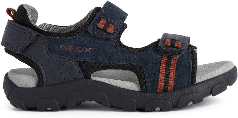 Geox Mädchen Jr Strada A Sandalen, 26 EU Navy Dk Red