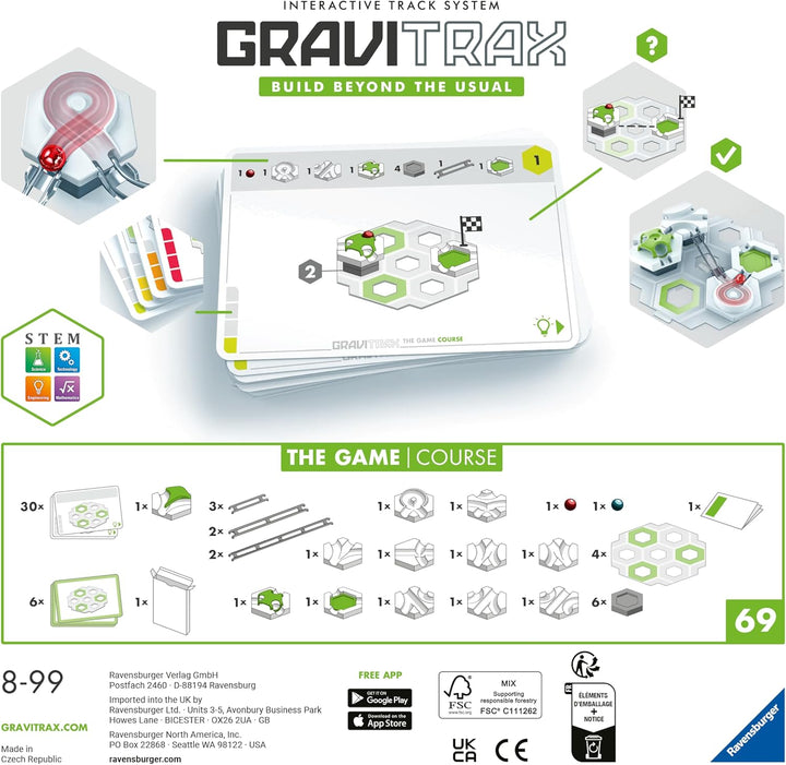 Ravensburger GraviTrax The Game Course - Logikspiel für Kugelbahn Fans , Konstruktionsspielzeug für