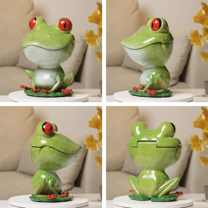NENBOLEC Schmucktablett Nussschale Dessert Platte Frosch Skulptur Dekor Wohnzimmer Kunst Arts Polyre