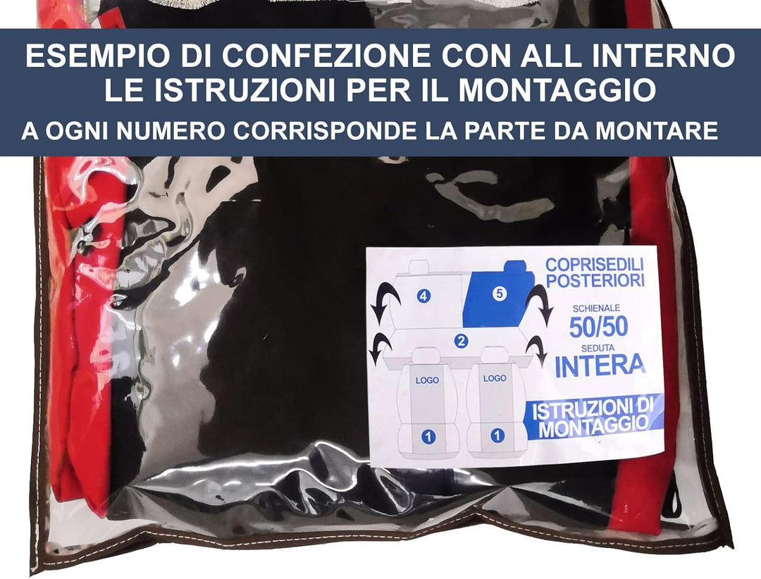 Auto Accessori Lupex - Kompatible Autositzbezüge für Panda zweite 169 und dritte 319 Reihe, Farbe he