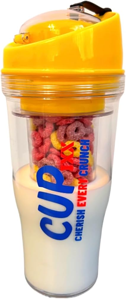 Generisch Müslibecher für Unterwegs für Cornflaks Müsli CerealCup to Go ohne Löffel Tragbar Cupixx (