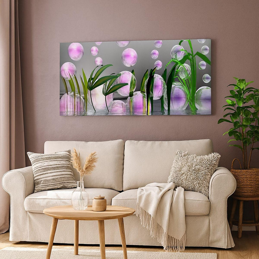 Wandbilder Dekoration Wohnzimmer Computer Grafik Blase Panorama Bilder auf Leinwand 120x50cm Leinwan