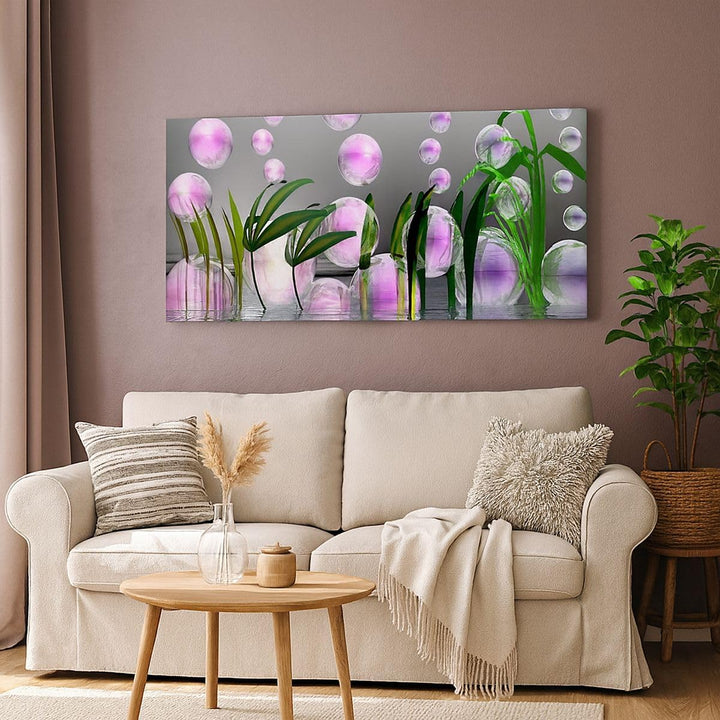 Wandbilder Dekoration Wohnzimmer Computer Grafik Blase Panorama Bilder auf Leinwand 120x50cm Leinwan