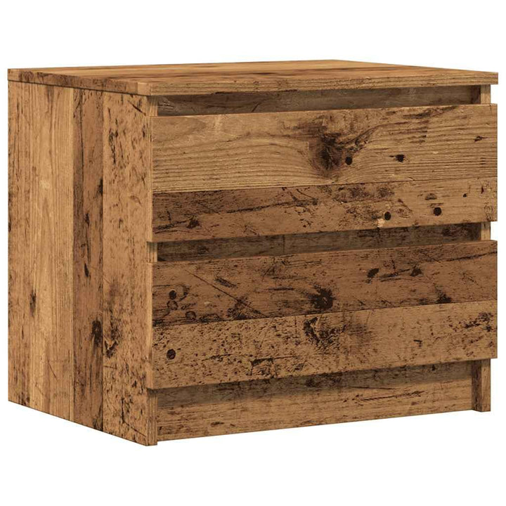 vidaXL Nachttisch Altholz-Optik 50x40x43,5 cm Holzwerkstoff, Schrank, Beistellschrank, Nachtkonsole,