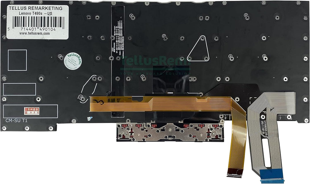 TellusRem ersatztastatur US Hintergrundbeleuchtung für Lenovo Thinkpad T490s T495s Backlit US, Backl
