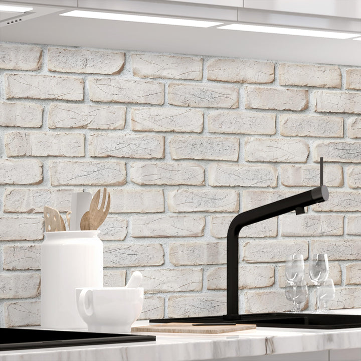StickerProfis Küchenrückwand selbstklebend Glasoptik - GEKALKTE Wand - 1.8mm, Versteift, alle Unterg