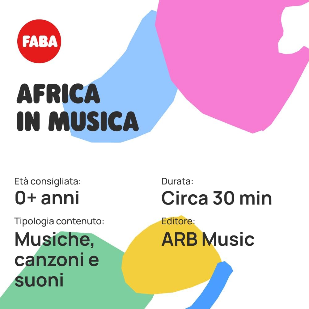 FABA Klangfigur – Afrika in Musik – Musik, Lieder und Klänge – Spielzeug, Lerninhalt, italienische V