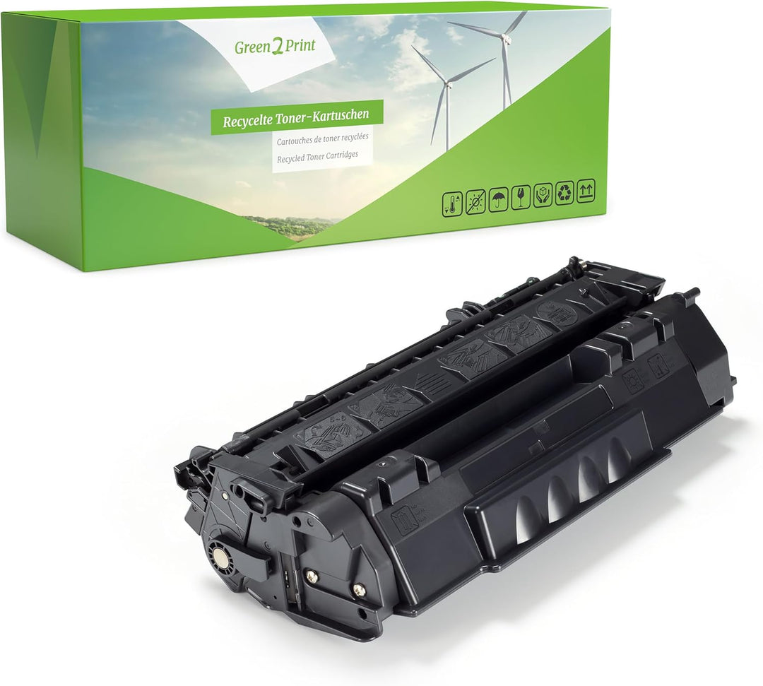 Green2Print Toner schwarz 3000 Seiten ersetzt HP Q7553A, 53A passend für HP Laserjet M2727NF, M2727N