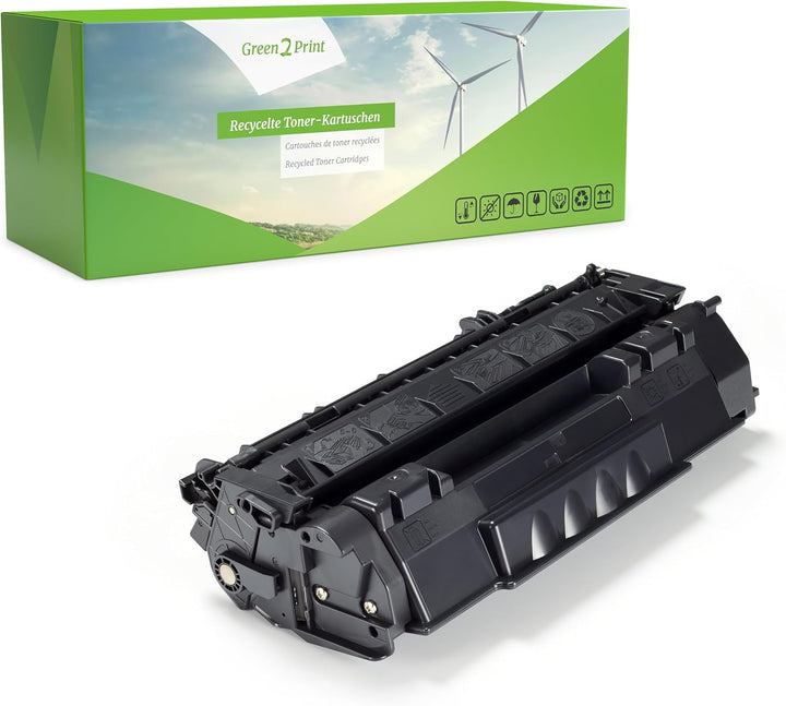 Green2Print Toner schwarz 3000 Seiten ersetzt HP Q7553A, 53A passend für HP Laserjet M2727NF, M2727N