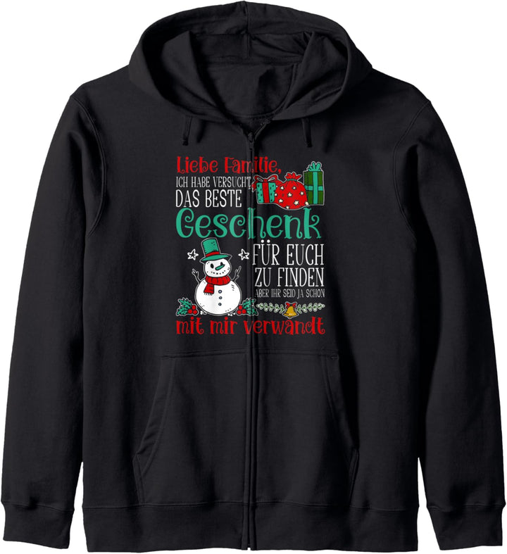 Weihnachten Familie Lustig Damen Herren Weihnachts Kapuzenjacke