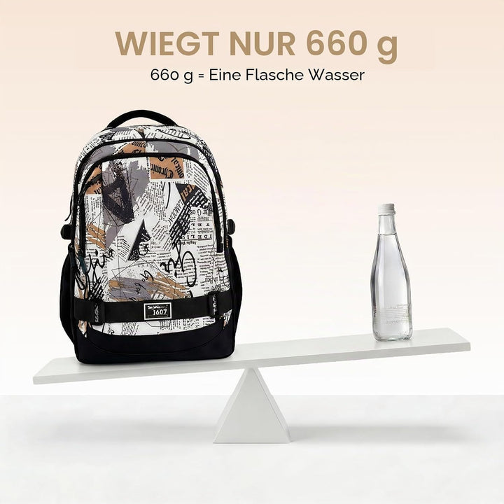Amythe Schulrucksack Jungen Teenager, Rucksack Schule Gymnasium Oberstufe Schulranzen mit Laptopfach
