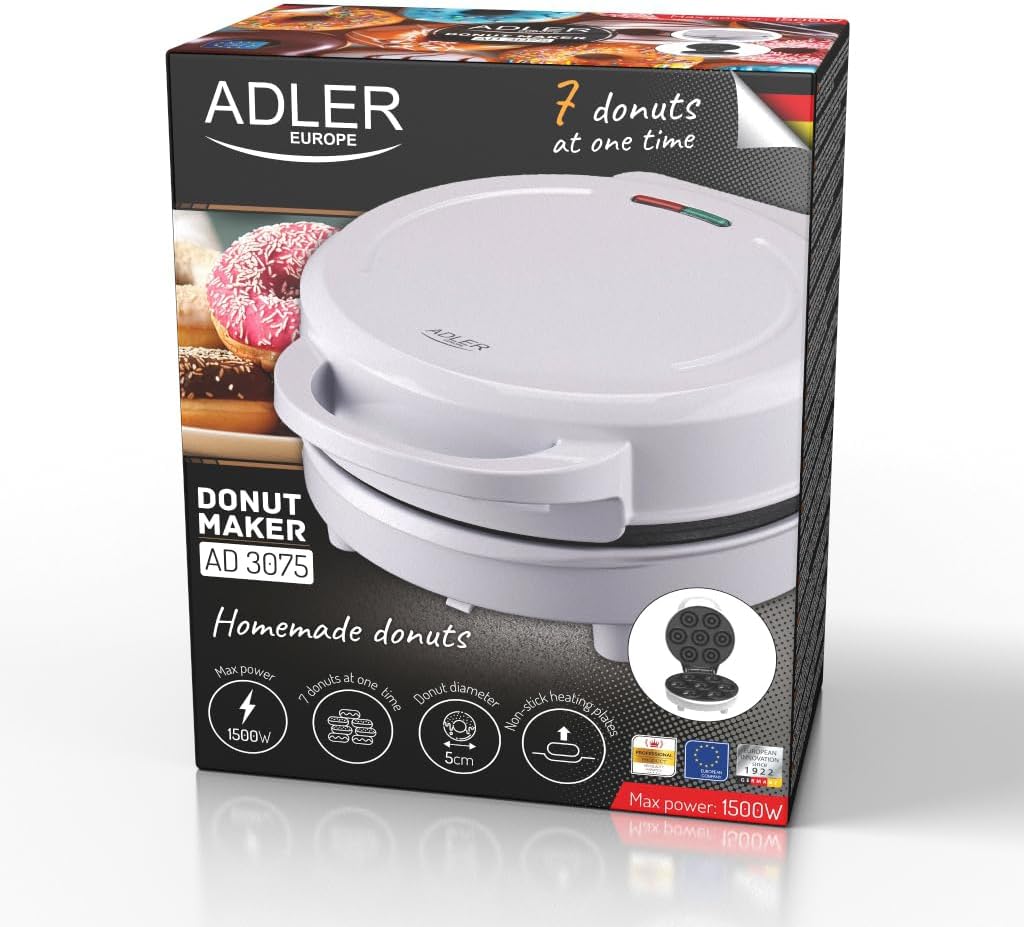 ADLER Donut-Maker, backt 7 Donuts, 5 cm Durchmesser