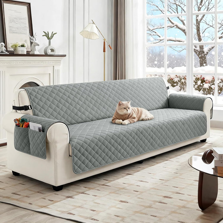 TAOCOCO Sofa Überzug, Sofabezug Wasserdicht Mit Gummiband，Wohnzimmer Anti-Rutsch Gepolsterter Sofasc