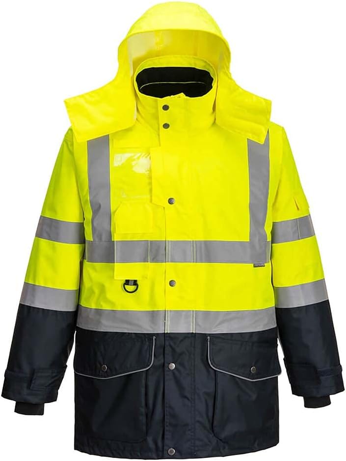 Hi-Vis 7in1 Contrast Jacket - Color: YeNa - Talla: Small S Gelb, S Gelb