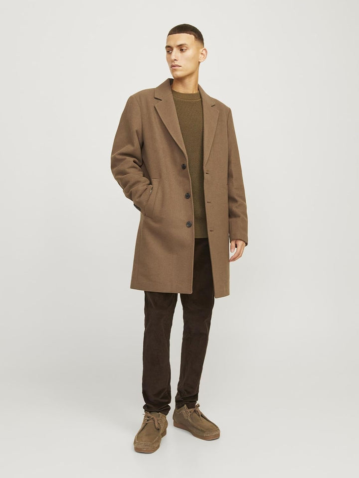 JACK & JONES Herren Jjemorrison Wool Coat Sn Wollmantel L Khaki, L Khaki
