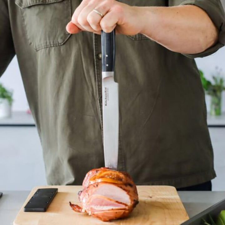 KitchenAid Gourmet Fleischschneidemesser, scharfe Klinge aus hochwertigem japanischem Kohlenstoffsta