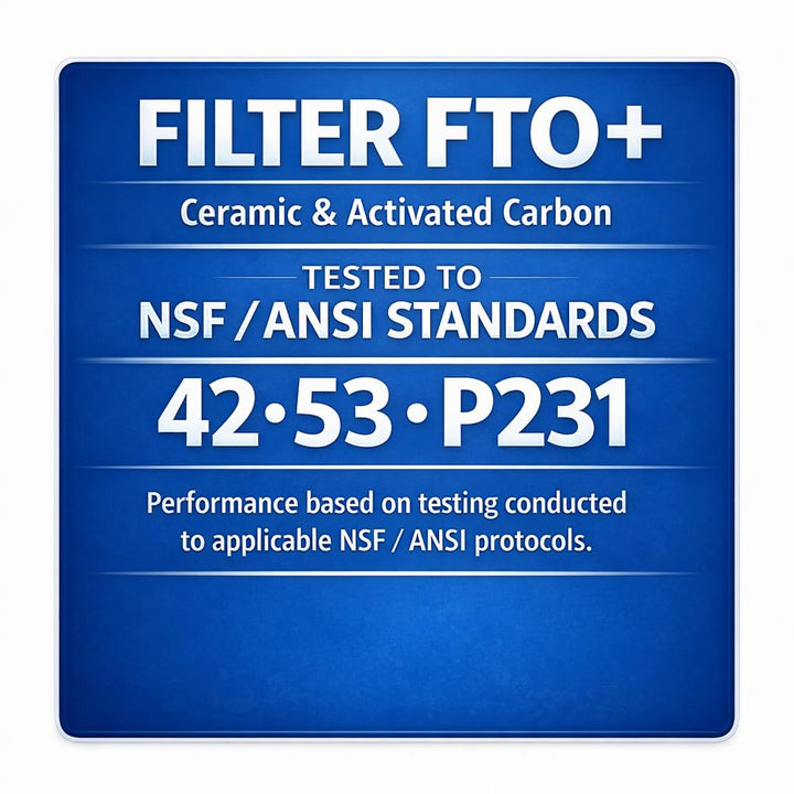 8,5L Gravity Filtration System | Coldstream FTO+ Filter + 7" Edelstahl WaterView + Ständer