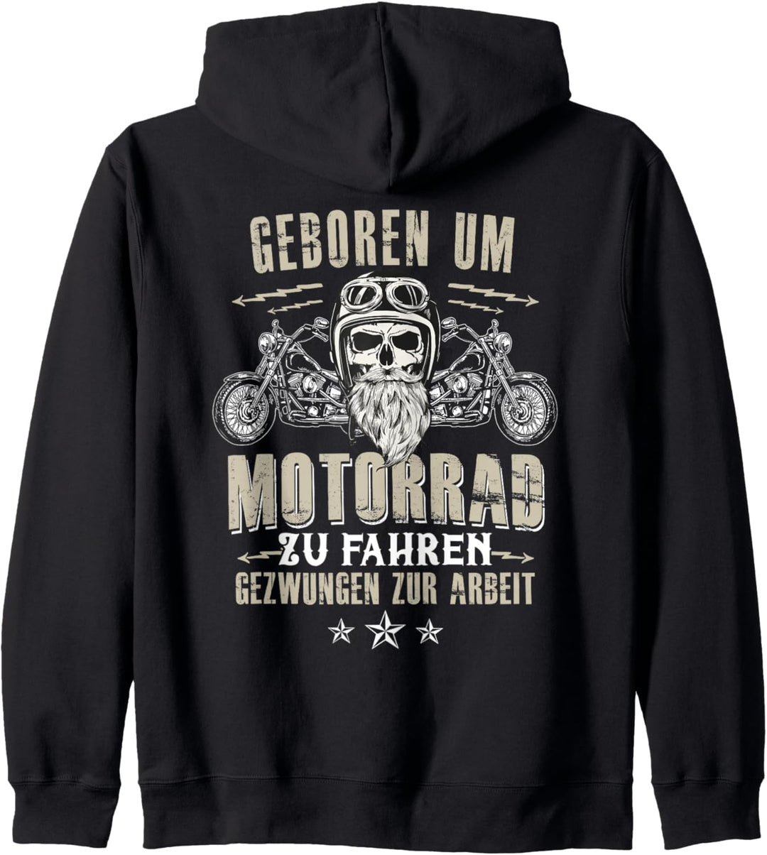 Geboren um Motorrad zu fahren Gezwungen zur Arbeit - Biker Kapuzenjacke