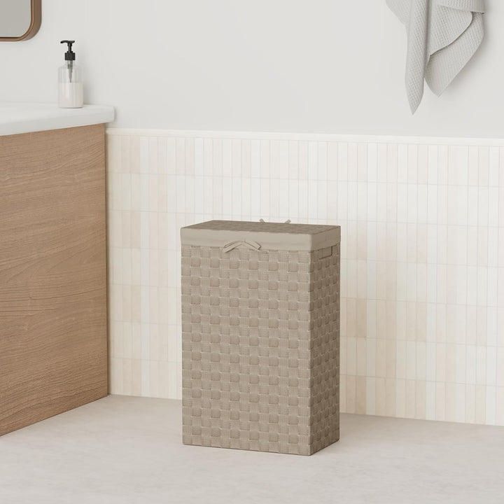 Compactor Wäschekorb Taupe 25 x 38 x H.60 cm, Taupe