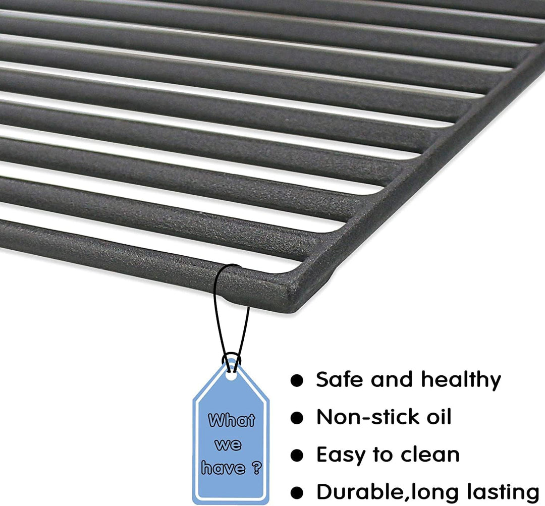 GFTIME 43 x 21CM Gusseisen Grillrost für Enders Boston 3, Enders Monroe 3 Pro, Barbecook Siesta 310,