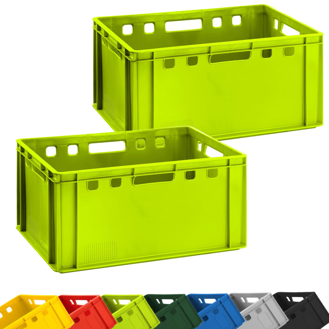 BURI Fleischkiste E3 60x40x30 cm Eurobox 2er Set Hellgrün lebensmittelecht | BURI, lebensmittelecht,