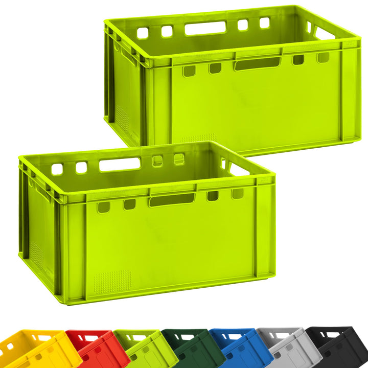 BURI Fleischkiste E3 60x40x30 cm Eurobox 2er Set Hellgrün lebensmittelecht | BURI, lebensmittelecht,