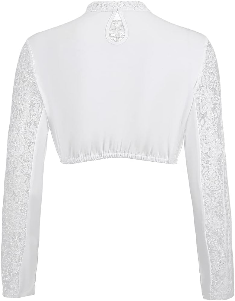 Kelliar Dirndlbluse Damen Trachtenbluse Creme Dirndl Bluse für Bavarian Oktoberfest 34 21jb63--weiss