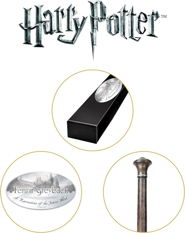 The Noble Collection - Fenrir Greyback Character Wand - 14in (35cm) Wizarding World Wand with Name T