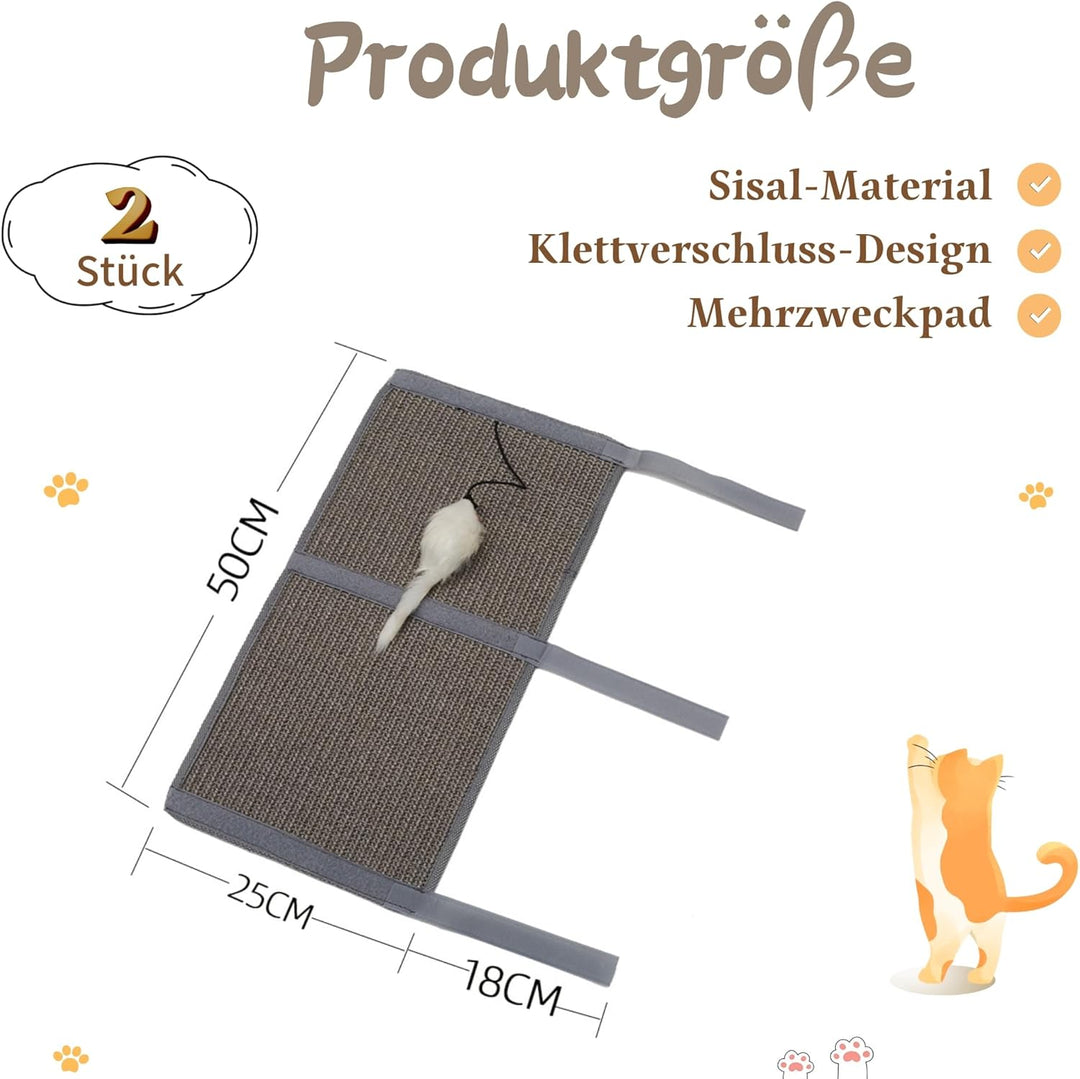 JanYoo 2 Stück Katze Kratzschutz Katzenkratzmatte Möbelschutz Pet Tischbein Katzenkratzer Kratzmatte