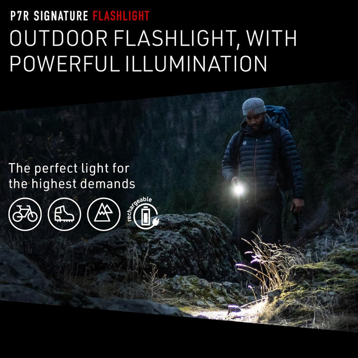 Ledlenser, P7R Signature, LED Taschenlampe, 2000 Lumen, mit Akku, wiederaufladbar, wasserfest, fokus