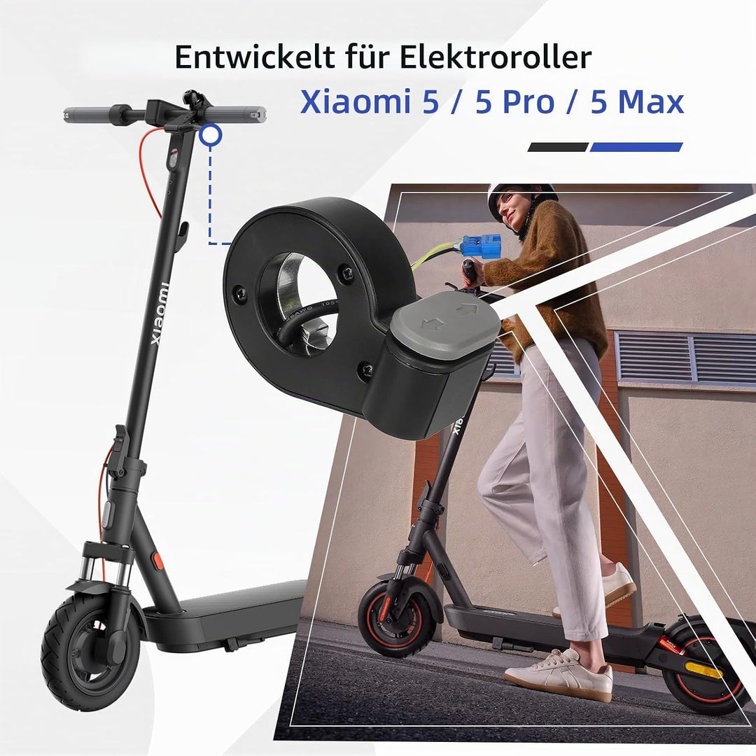 ulip Schalter für xiaomi 5/5 Max/5 Pro Elektroroller, linke und rechte Hupe, langlebige Lenkerteile,
