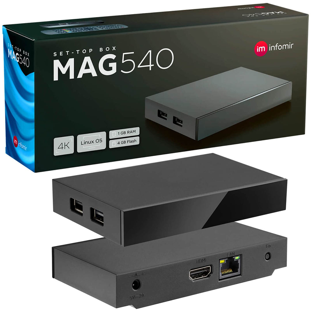 MAG 540 Original Infomir &amp; hb-digital Set Top Box 4K Media Player Receiver Internet TV UHD 60FPS 216