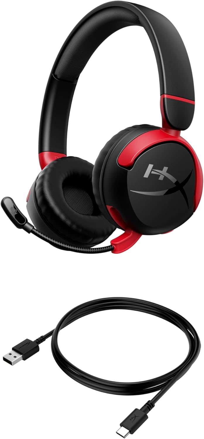 HyperX Cloud Mini Wireless Gaming-Headset, Bluetooth, 30-mm-Treiber, Lautstärkebegrenzung unter 85 d