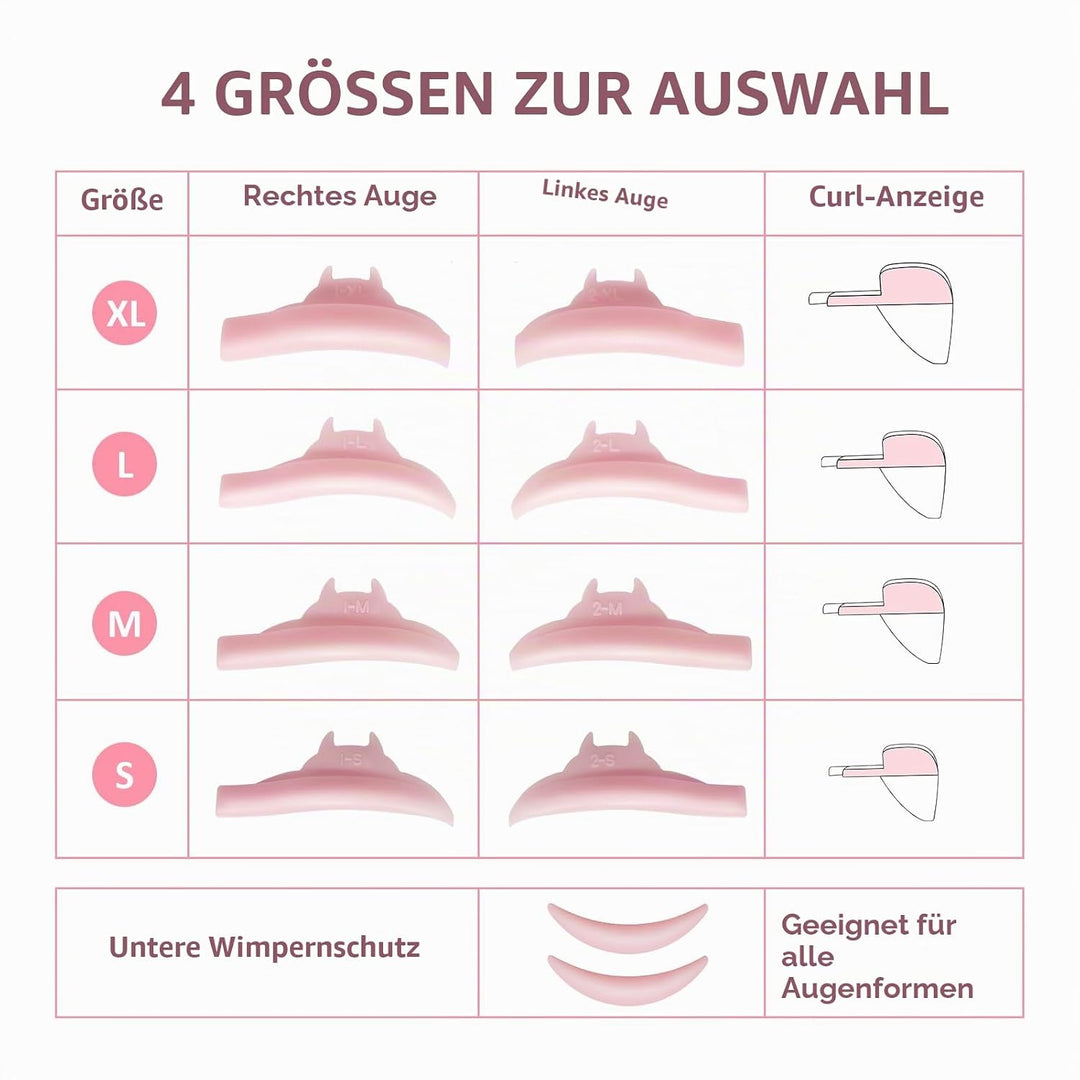 PERMANIA Wimpernlifting Set, Lash Lifting Set, Augenbrauen Lifting Set, Wimpernlifting-Kleber mit Ro