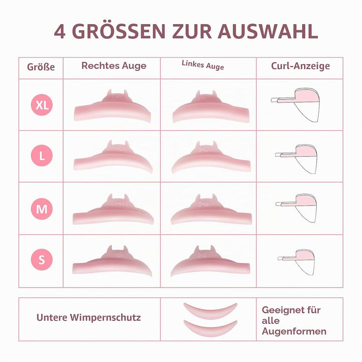 PERMANIA Wimpernlifting Set, Lash Lifting Set, Augenbrauen Lifting Set, Wimpernlifting-Kleber mit Ro