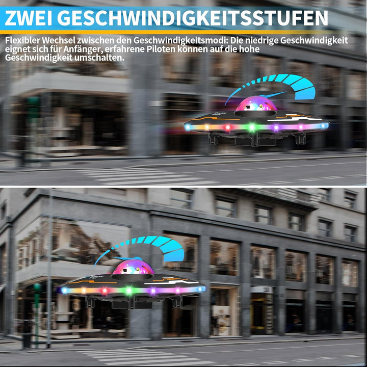 Charmofun Mini Drohne für Kinder, Drohne Kinder für Anfänger UFO 360°, RC Flugzeug Spielzeug Drone m