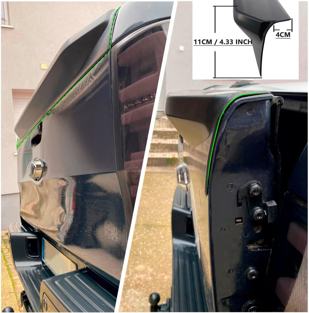 JHCHAN Heckklappenschutz Ladekantenschutz Spoiler Ladefläche Zubehör für Ford Ranger 2012-2022 T6 T7