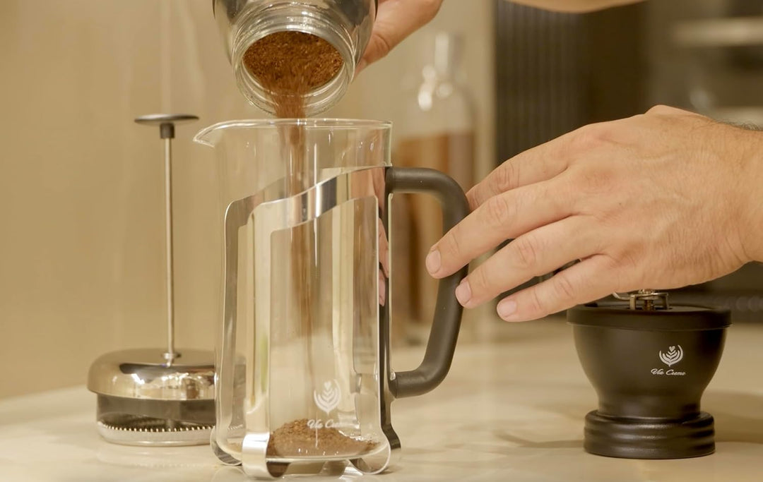 VIA CREMA FRENCH PRESS 800/1000ml Glass/Stainless steel (Glas, 1000ML / 34OZ) 1000ML / 34OZ Glas, 10