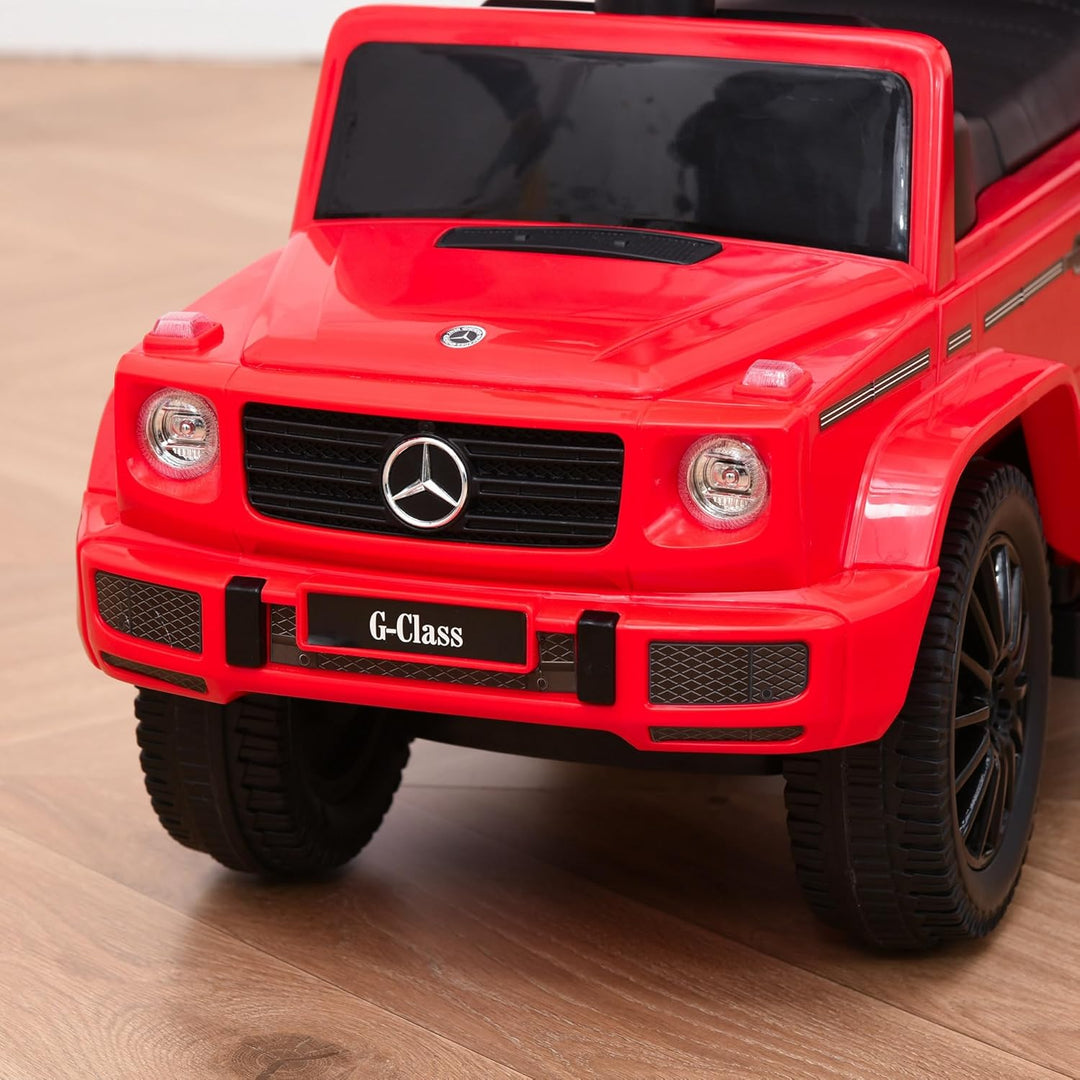 HOMCOM Rutschauto mit Schiebstange Mercedes-Benz G350 Rutschfahrzeug mit Lenkrad 3-in-1 Schiebeauto