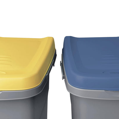 Casaria® 3x Mülleimer Küche 25L mit Deckel Set Geruchsdicht Müllbeutelhalterung Kunststoff Abfalleim