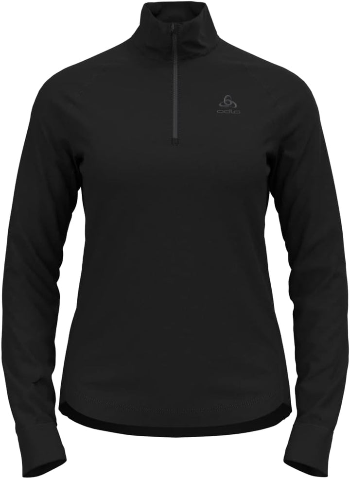 Odlo Damen Langarm Shirt mit Reissverschluss RIGI, M Schwarz