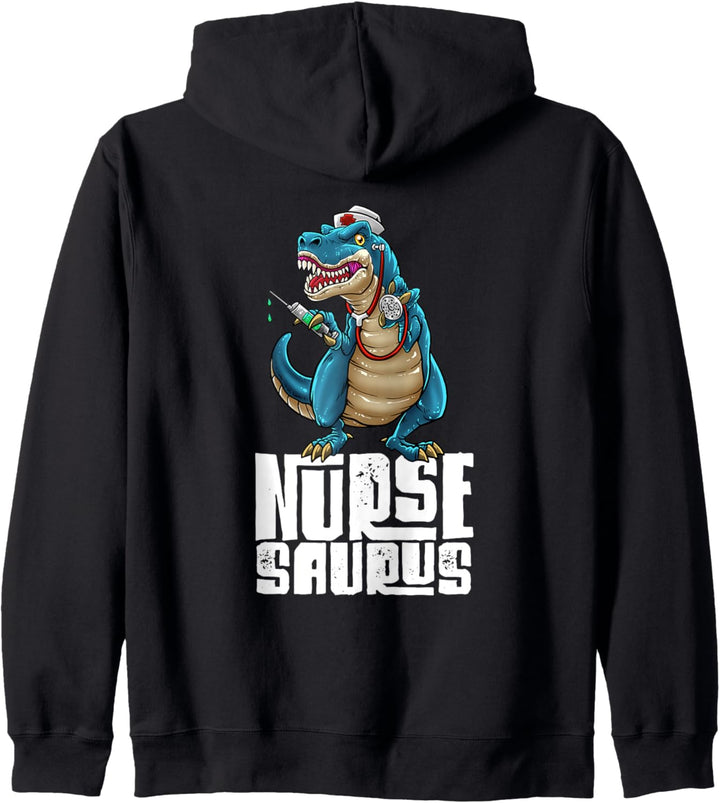 Nurse Saurus Dinosaurier T-Rex Nursing RN Kapuzenjacke