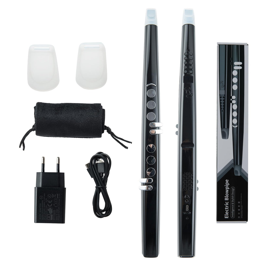 KOMFOTTEU Digitales Blasinstrument MIDI Bluetooth USB mit 13 Tönen, 2 Finger (Saxophon/Flute), tragb