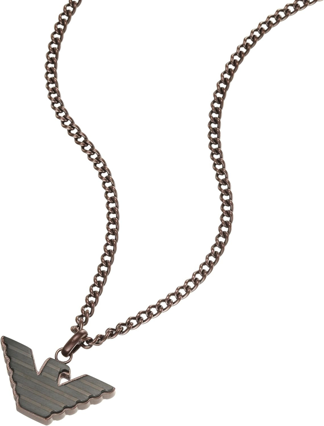 EMPORIO ARMANI Halskette Für Männer Essential, Länge: 525mm, Breite: 24mm, Höhe: 11.95mm Braun Edels