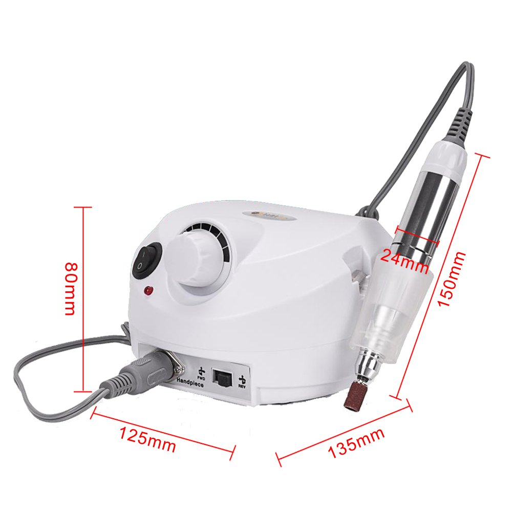 Nagelfräser Nagelstudio 30000 U/Min Stufenlose Regulierung Set Fräser Maniküre 240V Pediküre Elektri