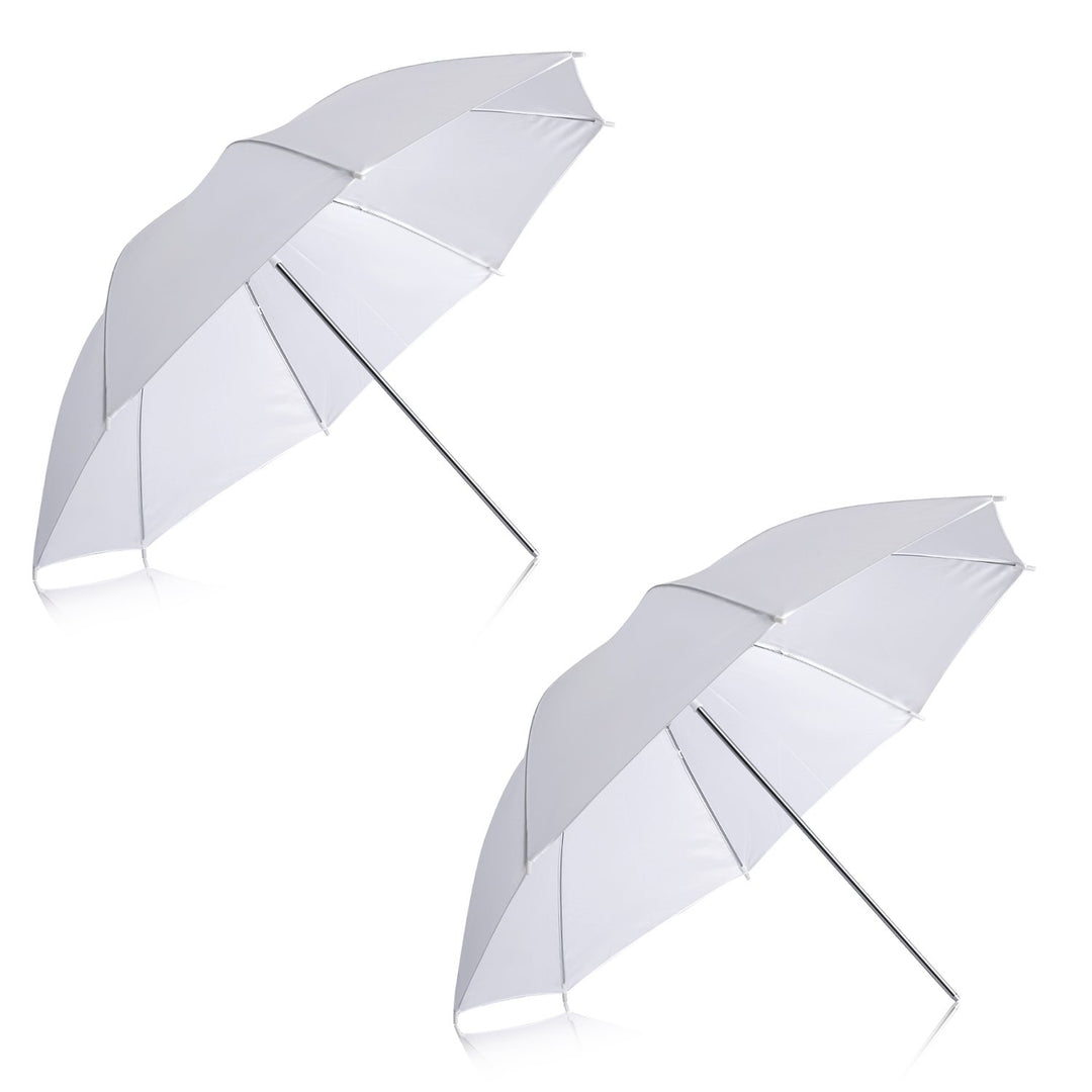 Neewer® 2 Stück 84 cm weisser, durchscheinender, weicher Regenschirm für Foto- und Videostudioaufnah