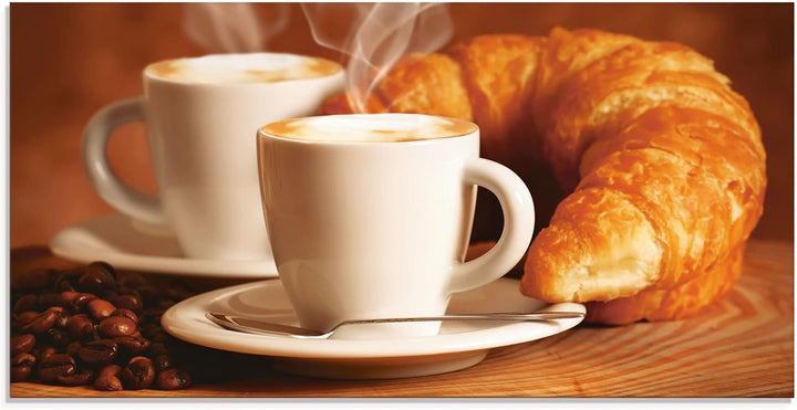 ARTland Qualitätsbilder I Wanddeko Glasbilder Glas Bilder 100 x 50 cm Ernährung Genuss Getränke Kaff